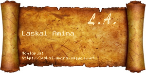 Laskai Amina névjegykártya